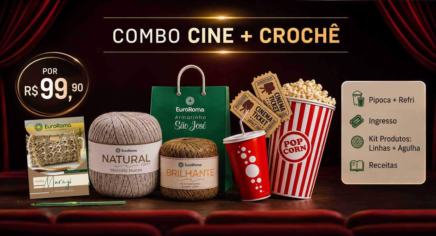 Filme e kit da edição 2026 do Crochê no Cinema