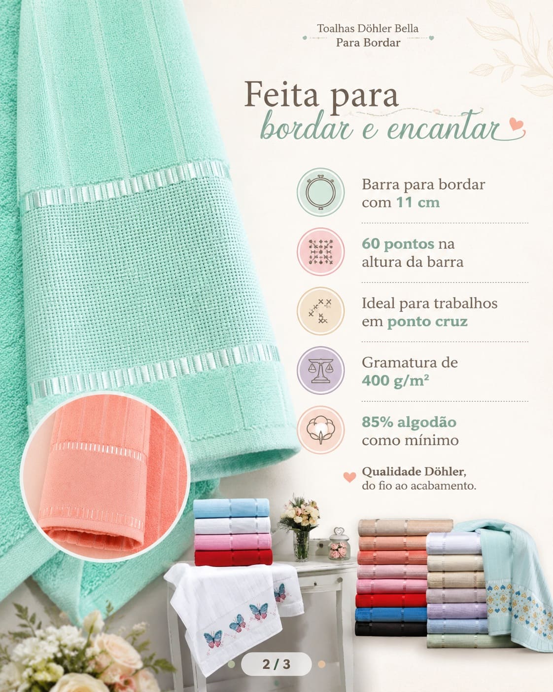 Toalha Velour Bella Döhler – foto 2